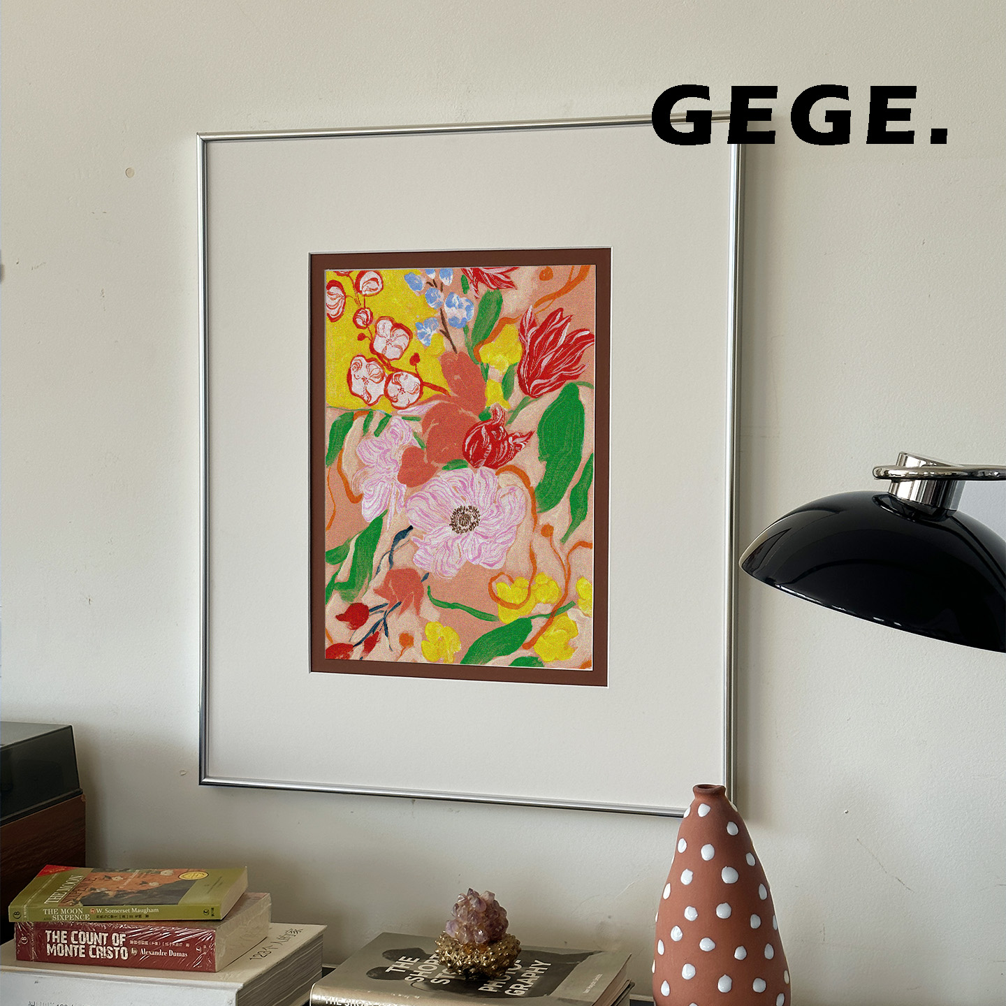 姹紫嫣红】GeGe卧室书房挂画高级感北欧复古餐厅玄关中古风客厅画