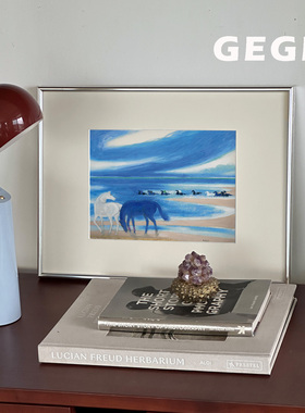 潮声奔流】GeGe卧室挂画高级感书房餐厅北欧复古玄关中古风客厅画