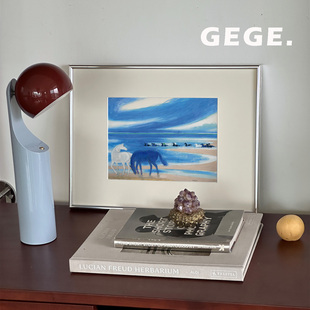 潮声奔流 GeGe卧室挂画高级感书房餐厅北欧复古玄关中古风客厅画