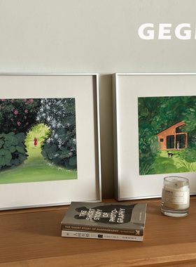 花径林舍】GeGe书房挂画高级感卧室北欧复古玄关餐厅中古风客厅画
