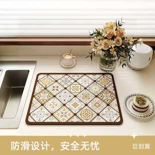 碗垫家用轻奢防烫杯垫沥水垫防尘垫 防滑餐垫吸水餐桌垫隔热垫美式