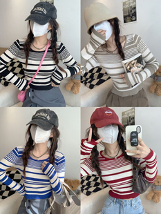 港风针织衫毛衣女款2024新款秋冬季内搭显瘦女装气质上衣韩系穿搭