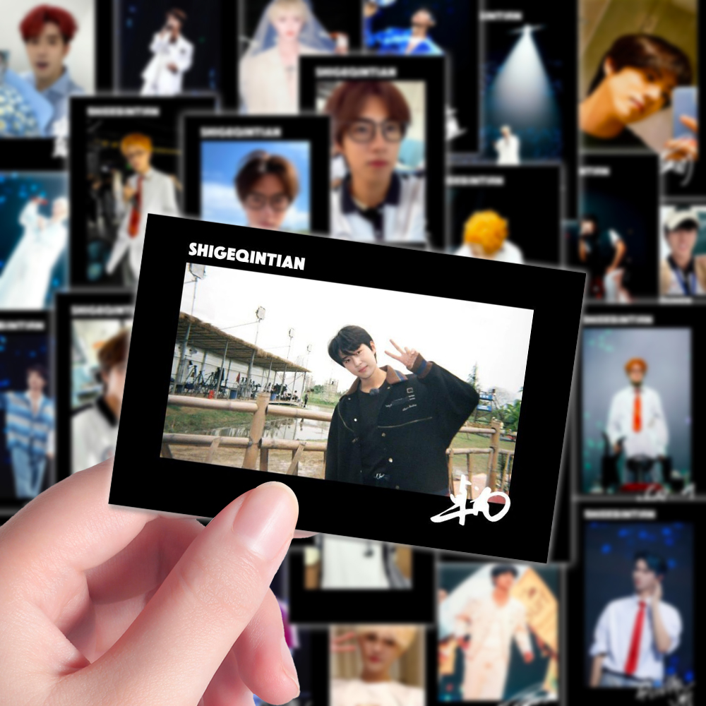 200张十个勤天拍立得贴纸种地吧少年复古周边手机壳iPad贴画防水