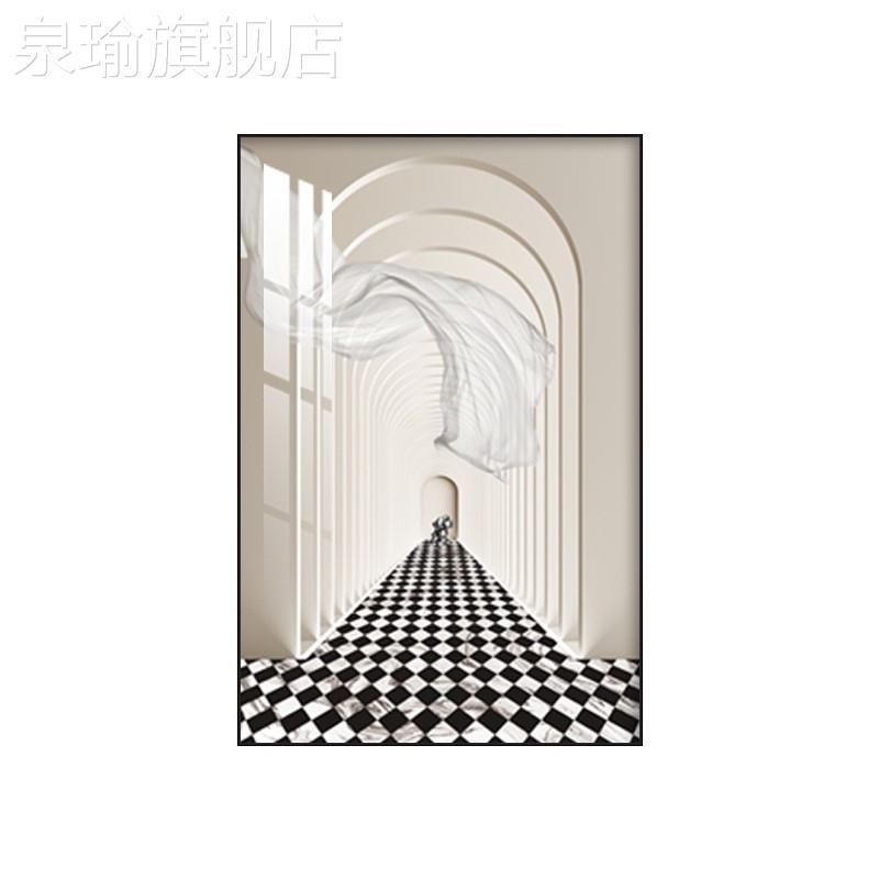 网红现代约客沙发背景墙装饰画抽象玄关壁画样板间挂画大幅简厅落