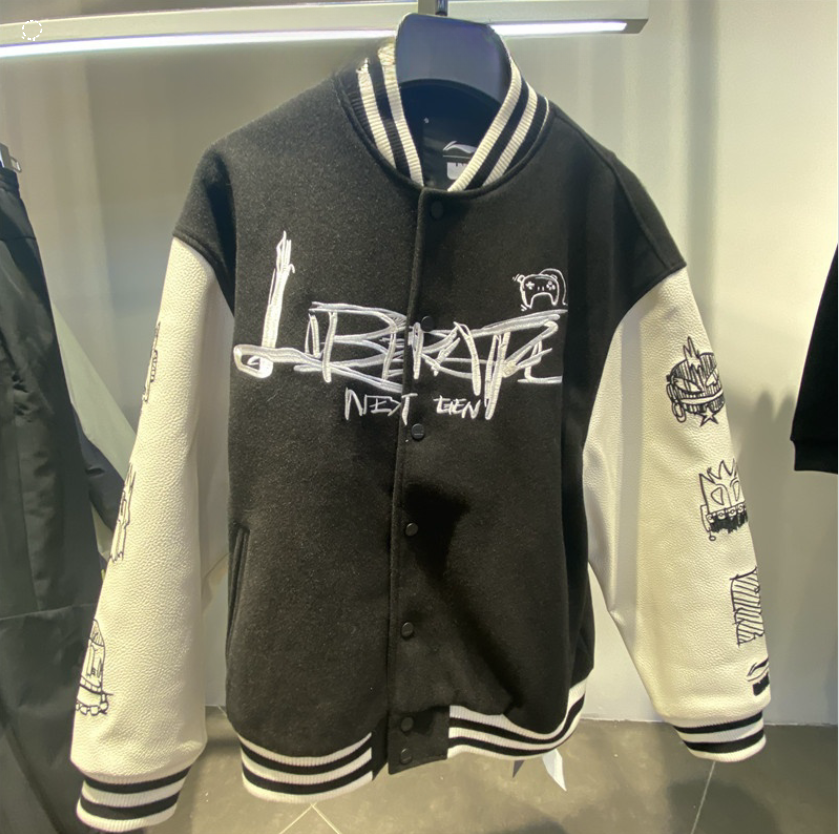 李宁外套男子新款中国选手宽松立领保暖棒球运动棉服LJMT001-1-2