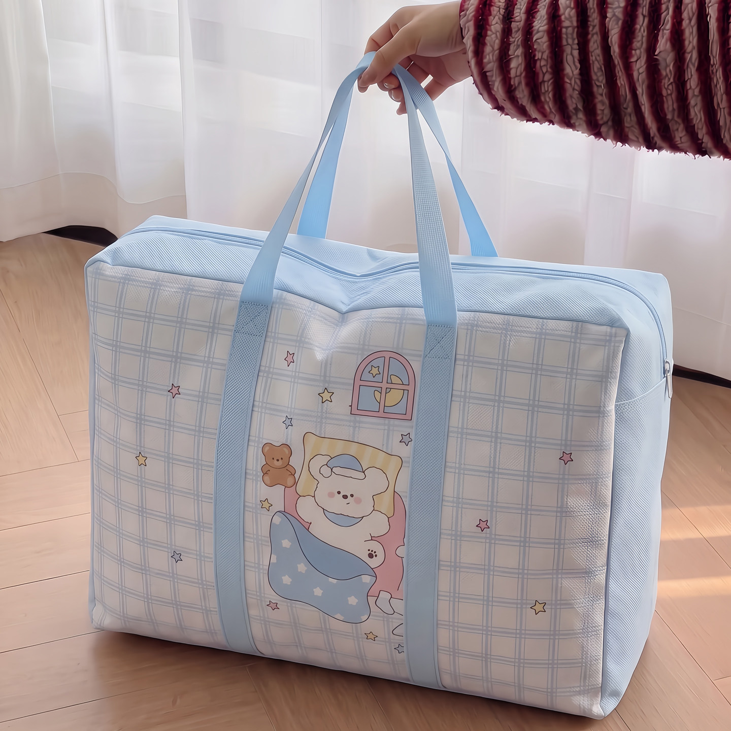 幼儿园被子收纳袋儿童入园便携大容量行李袋防尘防潮衣服收纳包