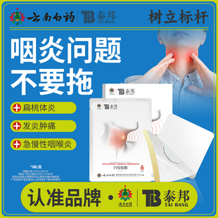 云南白药泰邦TB穴位贴敷辅助治疗急慢性咽喉炎扁桃体炎咽喉肿痛