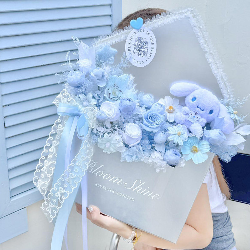 圣诞节跨年礼物永生花信封花盒情书花束女友老婆闺蜜生日礼物