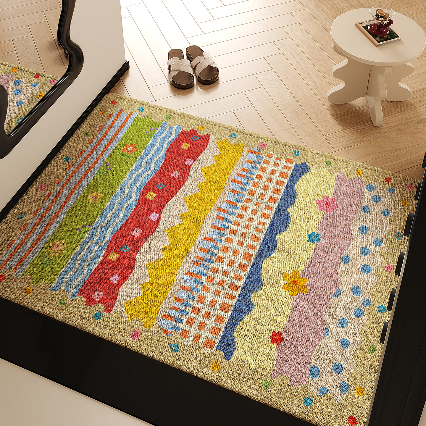 简陌多巴胺免洗耐脏地毯裁剪门垫