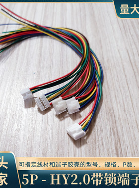 定制5P单头HY2.0带锁端子线束UL3302无卤线物联网延长线厂家直销