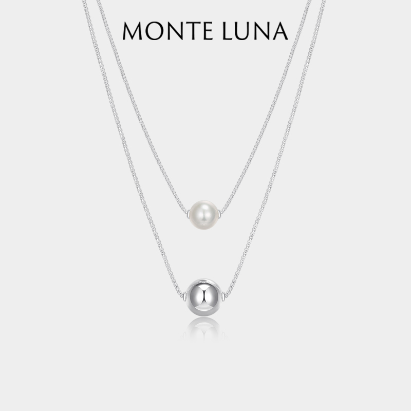 MonteLuna双层大颗淡水珍珠项链
