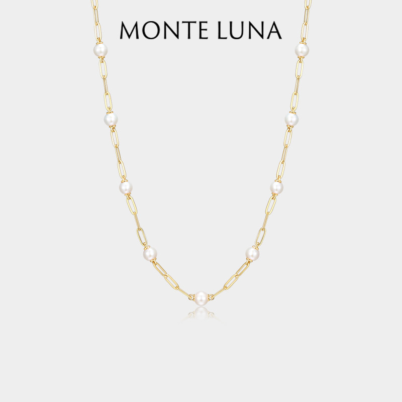 MonteLuna珍珠拼接十字链