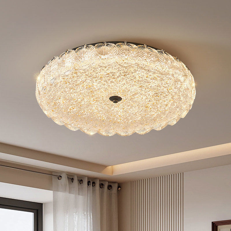 卧室金箔吸顶灯意式极简轻奢树脂主卧室房间现代简约大气书房灯具