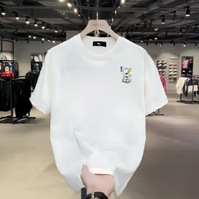 奥莱专柜丨100%纯棉丨美式休闲夏季男女短袖T恤圆领印花半袖上衣