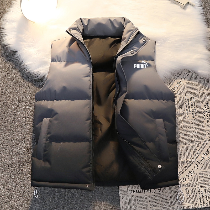 一折清仓丨品牌丨男士羽绒棉马甲秋冬新款渐变色宽松百搭休闲外套