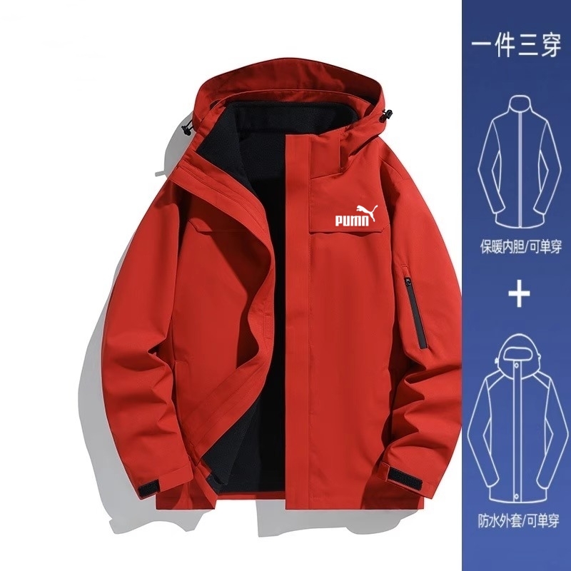 奥莱专区男女同款户外冲锋衣新款抓绒三合一外套男防风防水登山服