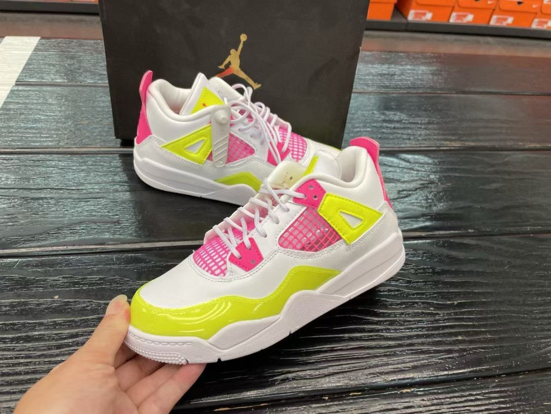 正品Jordan 4乔丹aj4代春秋儿童小童运动鞋 cv7807