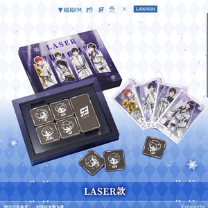 猫耳男团LASER&MANTAx罗森联动周边拍立得卡片套装巧克力