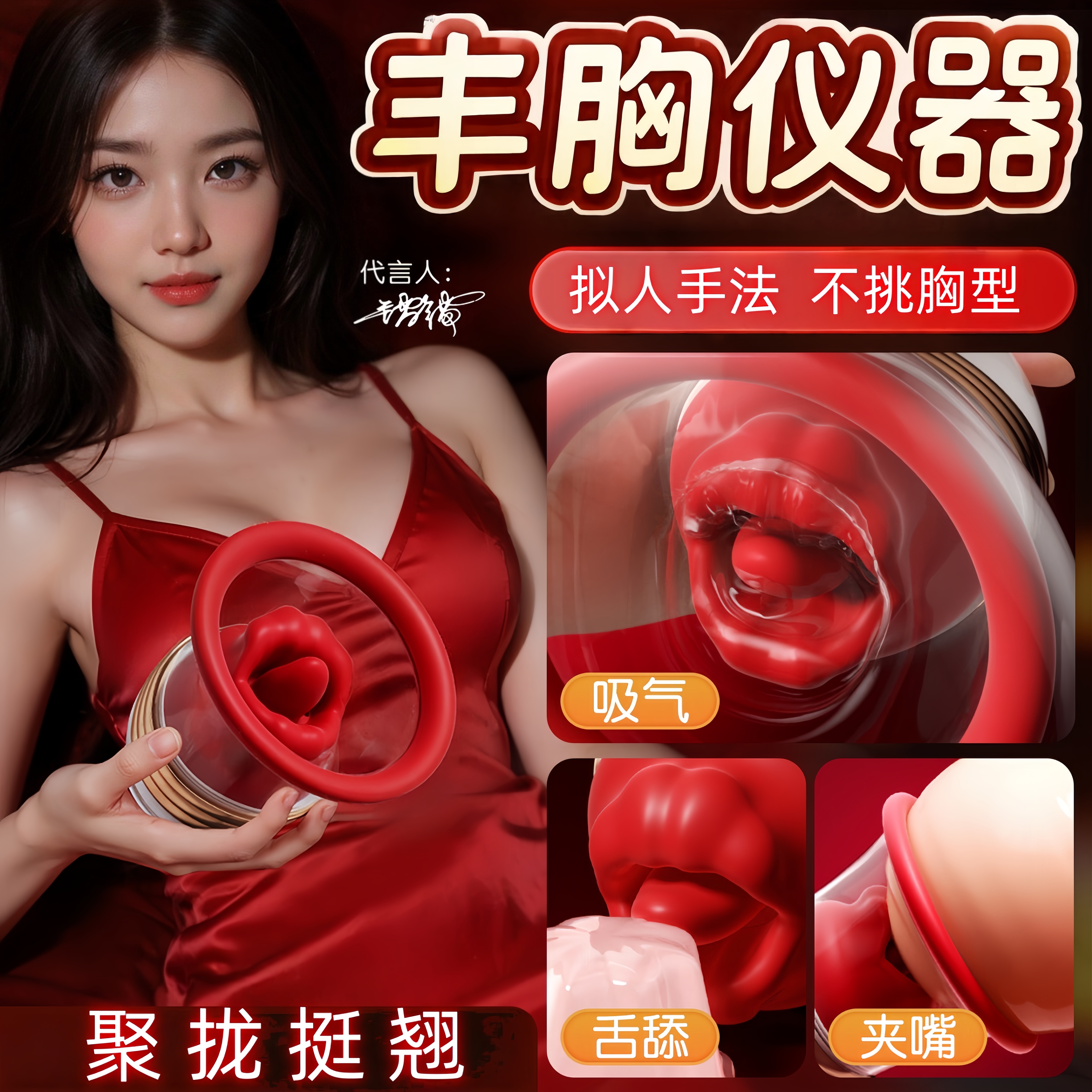 丰胸仪胸部按摩器增大乳房乳腺疏通揉捏变大紧致神器改善下垂紧致