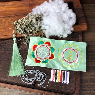 速发敦煌风刺绣汉服兔子沙囊三耳兔手工香包材料团建香龙