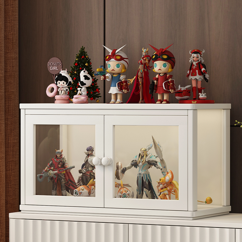 速发娃示盒桌面置物柜透明亚克力收牌谷子痛柜防尘娃展立纳箱