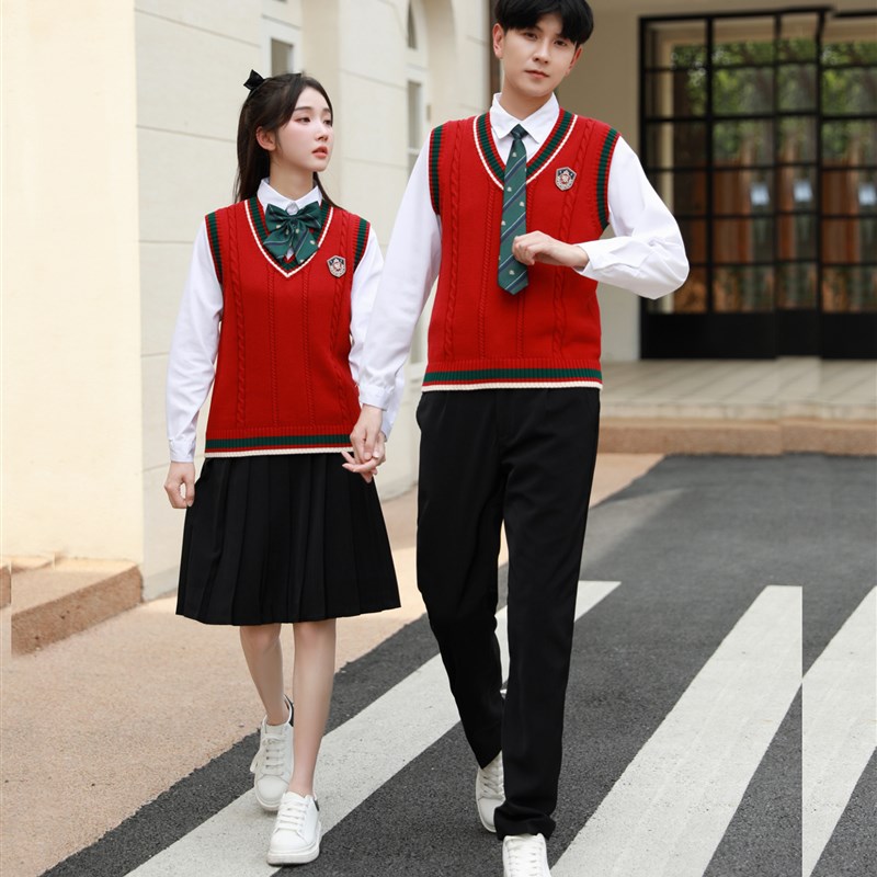 速发大生唱团班出服装初高中学合演服朗诵演讲歌咏比赛红背心表演