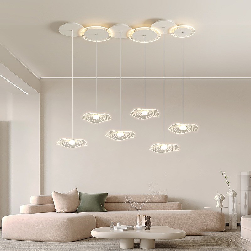 速发荷叶吊吧客厅灯简约创意设计师餐厅前台灯台广东中山灯具