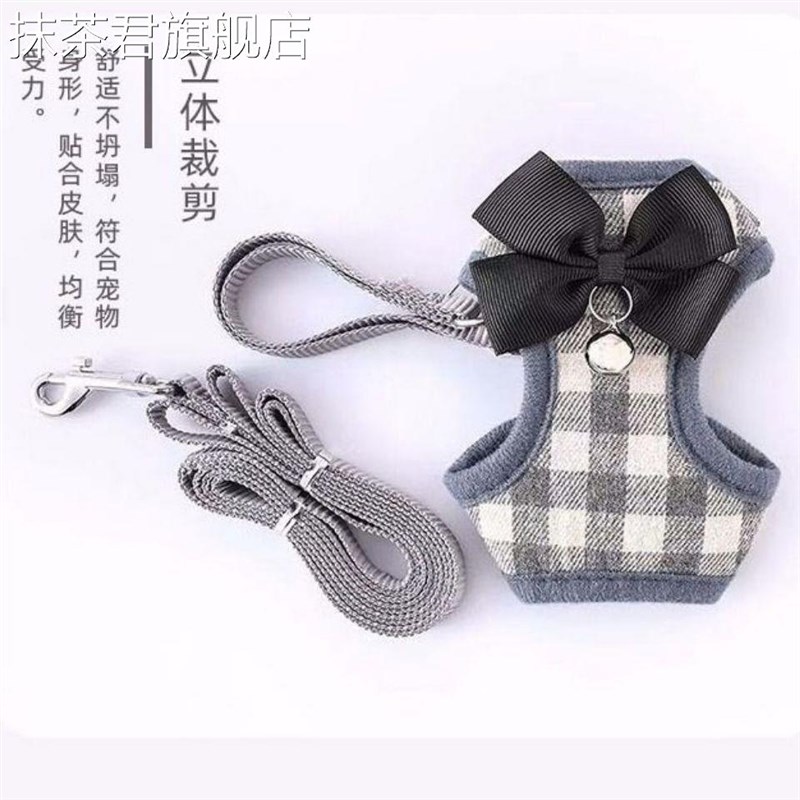 速发美狗绳子背心式小型犬胸背带比熊泰小博迪透气用