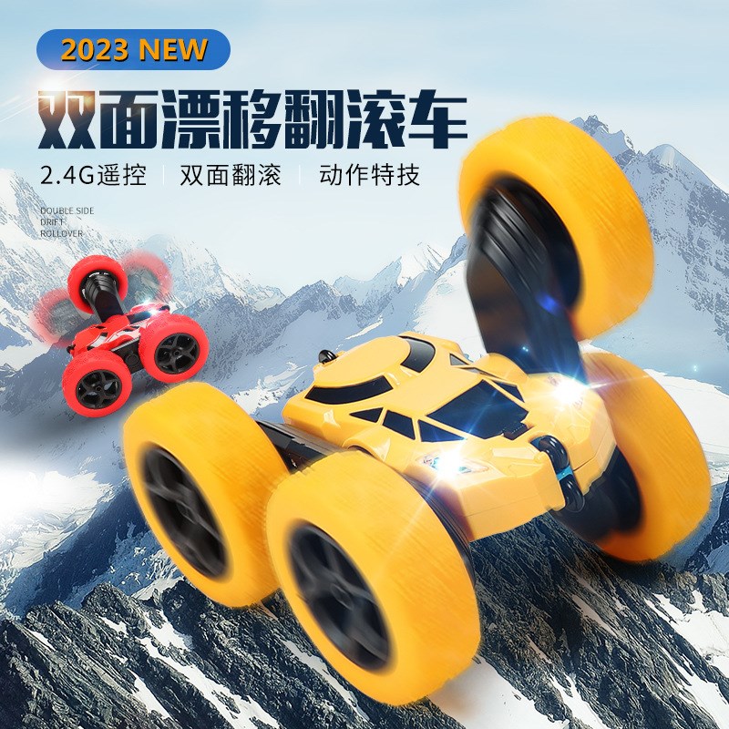 速发跨境热全2移4G遥控漂.翻滚车带灯光卖时四驱玩具车遥控双面特