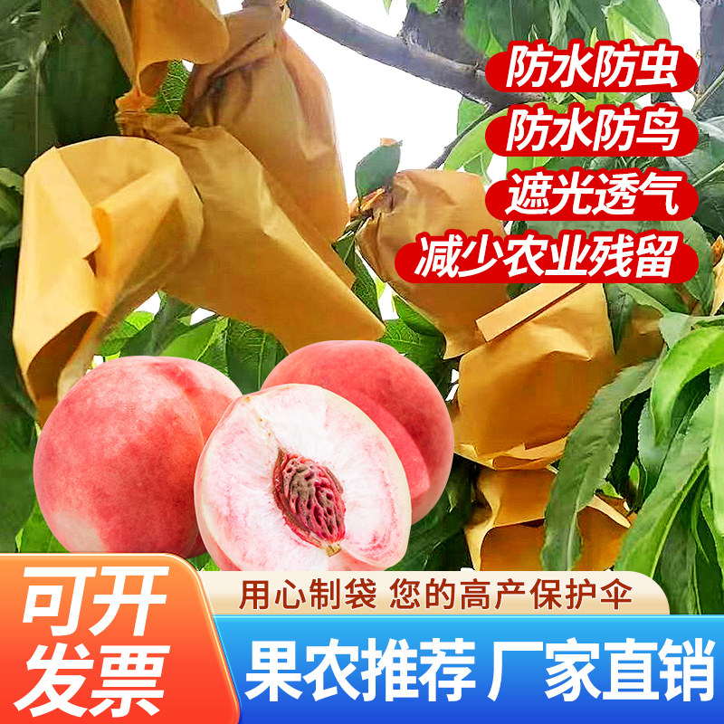 速发桃子套袋水蟠桃冬桃蜜桃黄桃纸袋防鸟虫套子果树桃袋