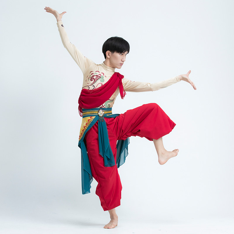 速发古典装天敦煌服石壁绝响舞蹈服飞男中国汉服琵琶演出舞民族舞图片