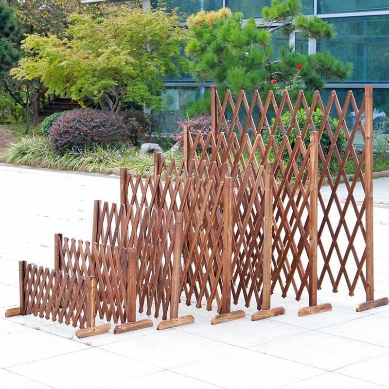 速发新款防腐木可收缩庭笆栅栏可室内外园花台篱院家用装饰围栏