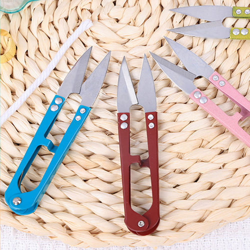 速发纱剪小剪刀钢用碳家U型弹簧线剪服装裁缝手剪工线头迷你剪子