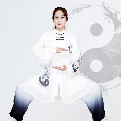 速发墨极服男弹演棉新款渐变水太武术比赛练功表力服太极拳中国风