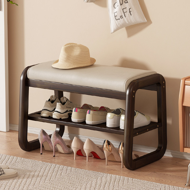 速发儿童换鞋凳门口家用坐凳凳体鞋架子非实木包软坐垫长条一2024