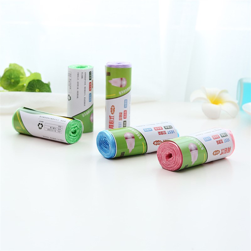 速发垃圾袋家用黑色生厚手提背心式拉圾袋一次性厨房卫加料平口塑