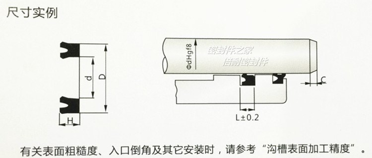 速发 耐高温氟胶USH型轴孔通用密封圈窄截面U型圈内径5