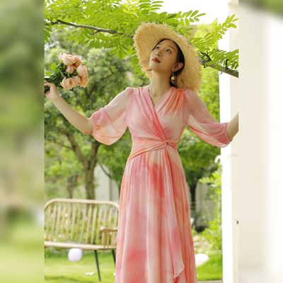 新款晕染真丝夏季花色