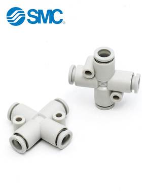 SMC气动变径快插接头十字四通Y型一进三出KQ2TW04-00A/06-08A