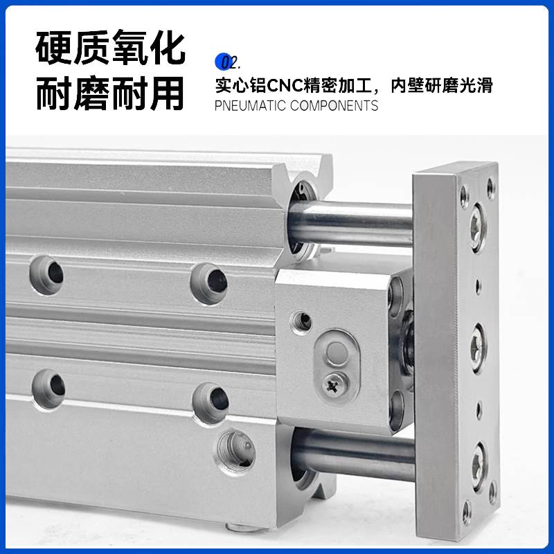 SMC薄型带导杆MLGPM带锁气缸MLGPL20-25-32-40-50-100-125-150-FB