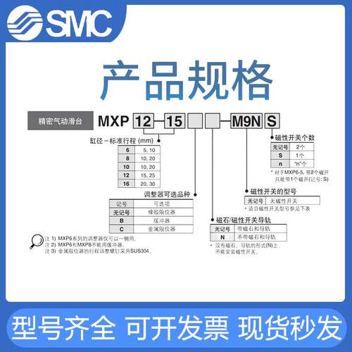 SMC精密滑台气缸MXP8-10MXP10-10MXP10-20MXP12-15 MXP16-30B/C N
