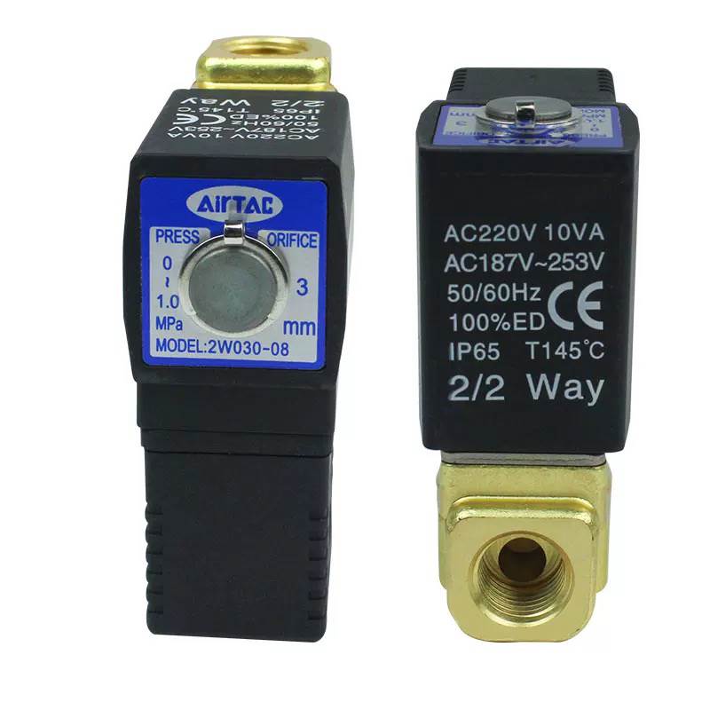 亚德客气动电磁阀二通常闭水阀开关2W050-15-10流体控制阀2WX/2WT