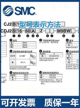 SMC不锈钢迷你气缸CJ2B/CDJ2B6-10-16-20-25-30-40-60-75-200ASTZ