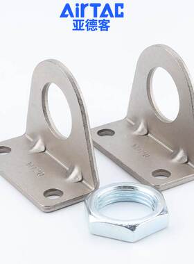 亚德客气缸安装固定支架F-MI8/10/12/16/20/25/32/40LB脚架