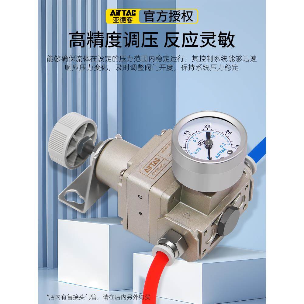 亚德客正品原装精密调压阀减压阀GPR200-06/300-08/400-15L M H
