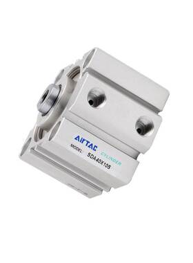 AIRTAC亚德客薄型气缸SDA32/40X55X60X70SDAS40X80X90X100电磁阀