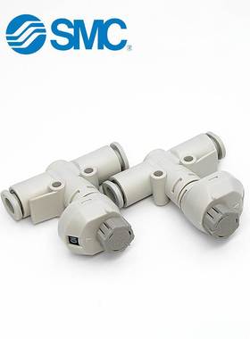 SMC气动AS2052FS-08带刻度AS2002FS-06直通气管节流阀AS1002FS-04