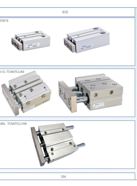 AirTac亚德客三轴气缸TCM40/50/63X100X125X150X175X200X225X250S