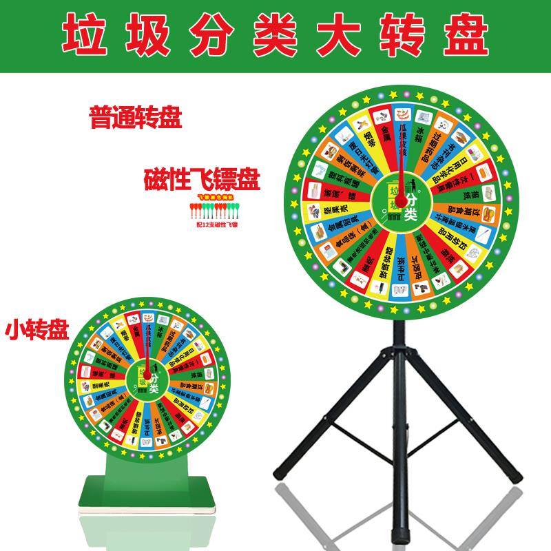 垃圾分类转盘小游戏幸运大转盘社工社区游戏道具活动立式户外活动