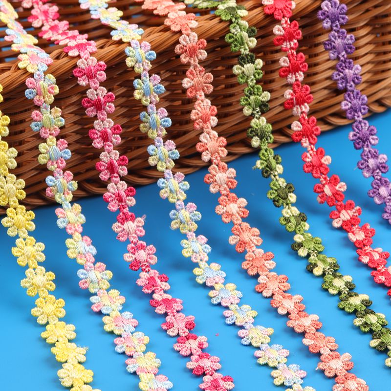 花朵蕾丝花边窄衣服领条袖口装饰